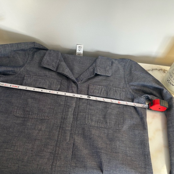 Patagonia Women's Long Sleeved Chambray shirt organic cotton BLUE 10 - Picture 13 of 16